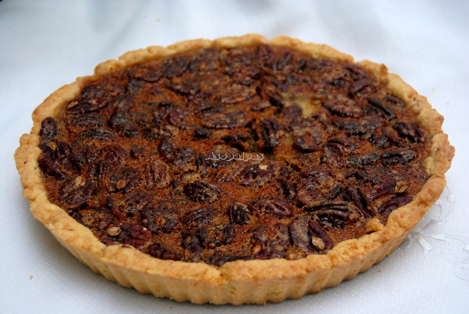 Tarta de Pecanas (Pecan Pie). Receta Asopaipas. Recetas de Cocina