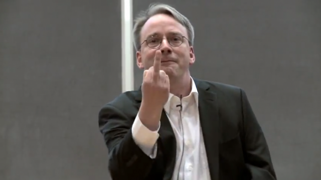 http://news.softpedia.com/news/Linus-Torvalds-I-Don-t-Care-About-You-I-Care-About-the-Technology-And-the-Kernel-470208.shtml