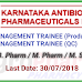 Job openings for Trainee Production and Quality Control | Karnataka Antibiotics