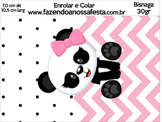 Panda Bebé en Zigzag Rosa: Etiquetas para Candy Bar para Imprimir Gratis. Panda Bebé en Zigzag Rosa: Etiquetas para Candy Bar para Imprimir Gratis.