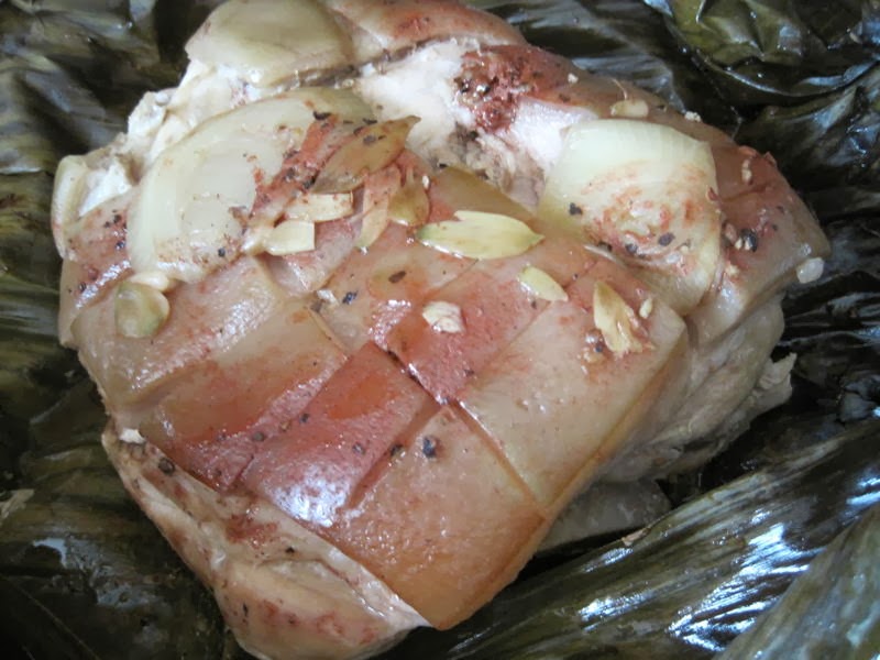 the mixed stew Friday's Last Spoonful Roast Pork Wrapped in Banana Leaves