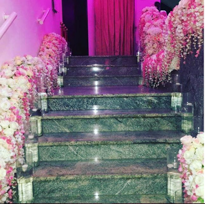 E Checkout the beautiful hall decorations for Zahra Buhari's wedding reception