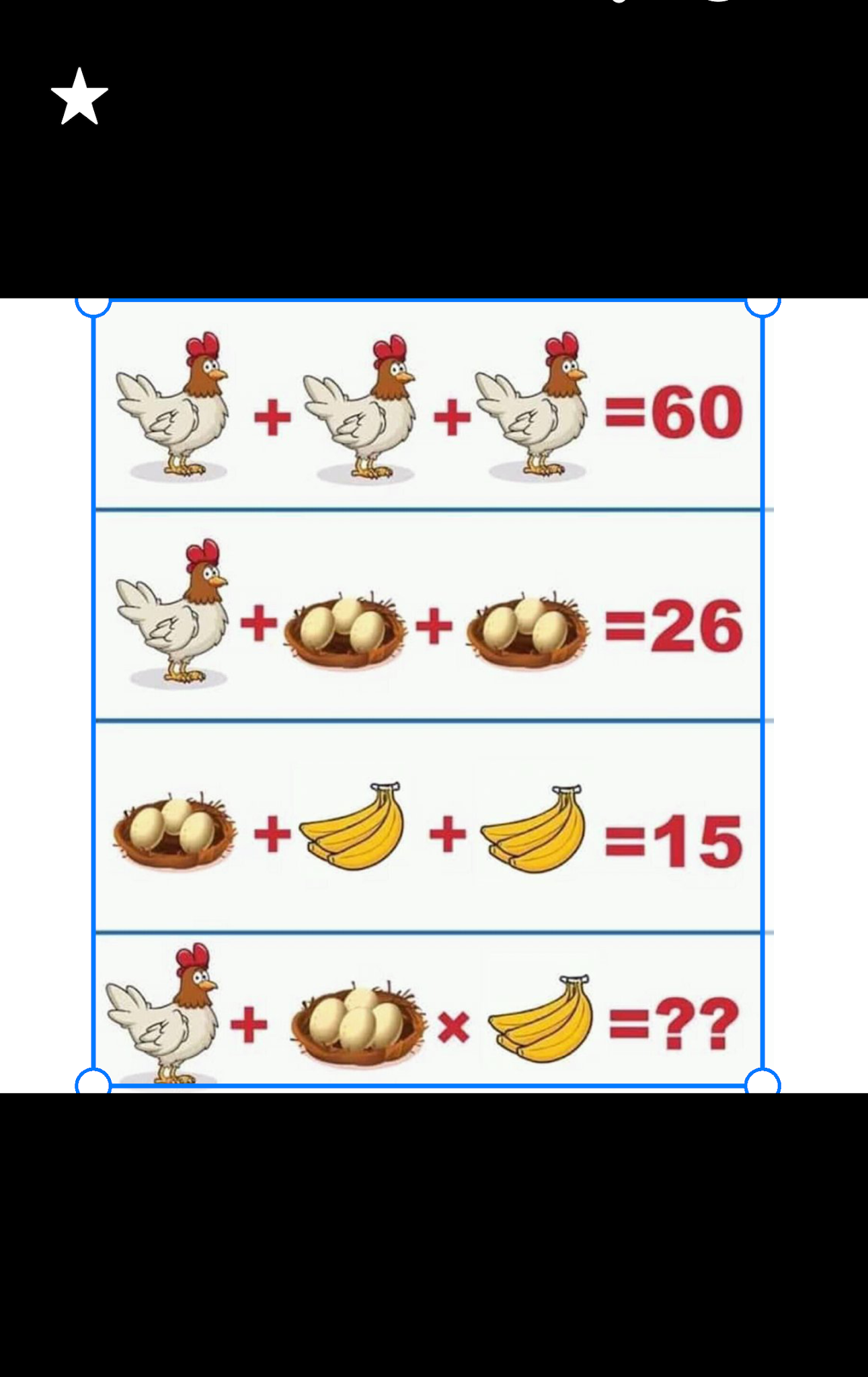 Chicken, egg and banana puzzle answer