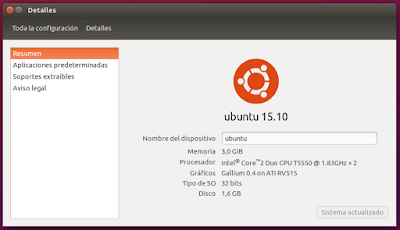 Detalles Ubuntu 15.10 Detalles Ubuntu 15.10