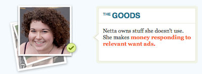 Netta rents out stuff she owns but doesn't use