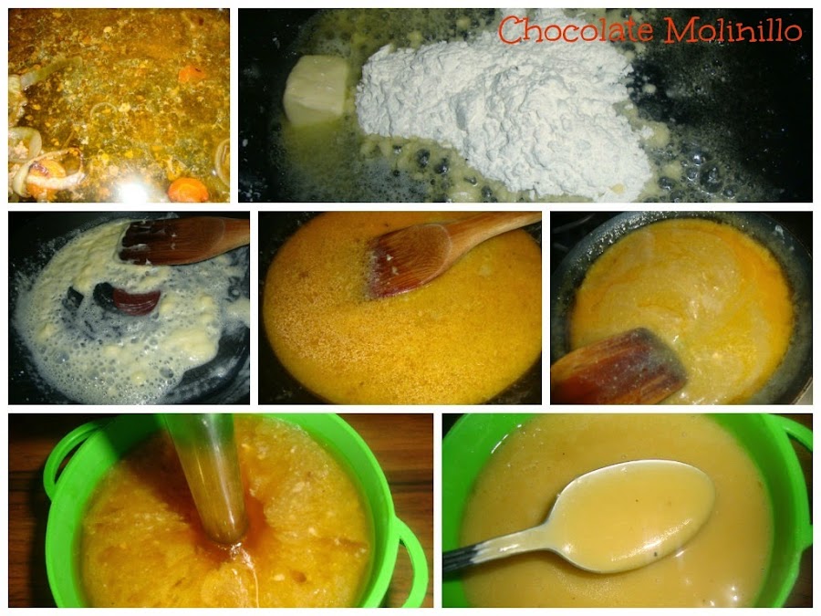 Pollo relleno navideño proceso gravy