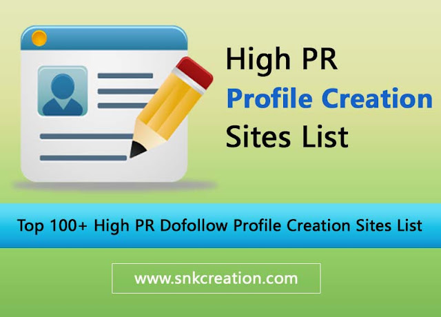 high pr profile creation sites list