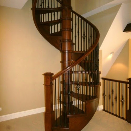 Designs by spiral staircase or spiral metal and wood