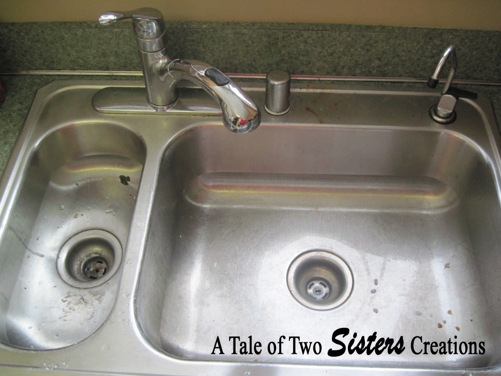 A Tale of Two Sisters Creations How To Clean a Stainless Sink and Get