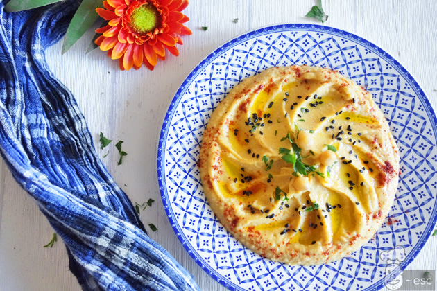 Hummus con calabaza asada