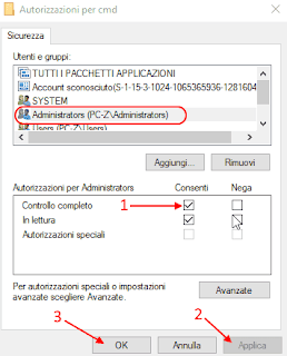 Registro di Windows - Cambiare autorizzazioni 5