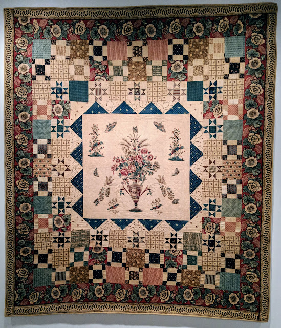 Hewson-Center quilt with multiple borders by Anonymous. Center block printed by John Hewson, 1790-1810.