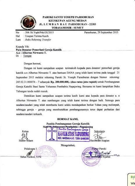 Surat Ucapan Terima Kasih Purna Tugas Cara Golden