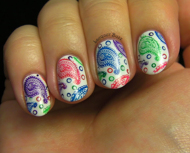 Lacquer Buzz: Colorful Paisley + tutorial