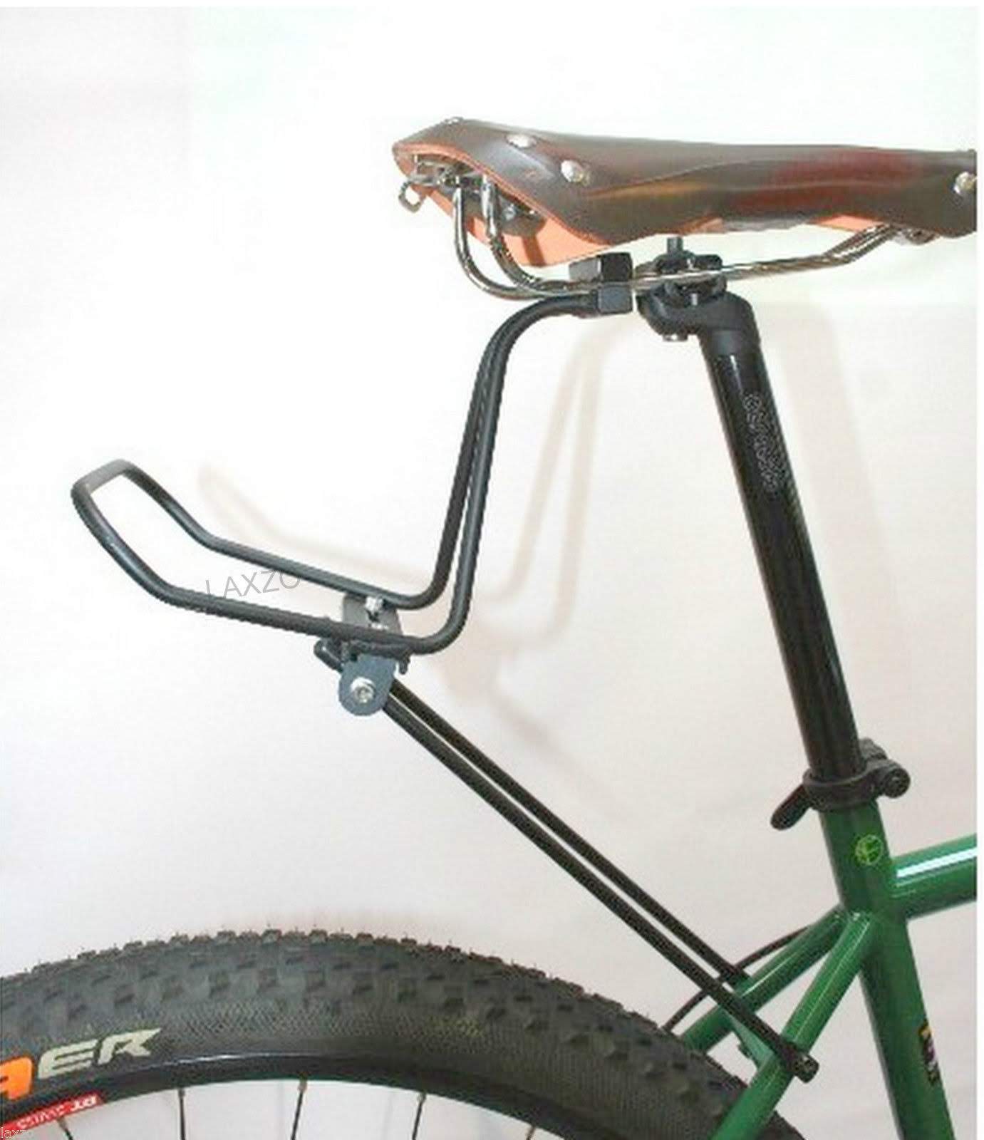 Support bike. Багажник велосипед байкпакинг. Багажник под седло велосипеда. Багажник задний подседельной трубе. Седло на багажник для электровелосипеда.
