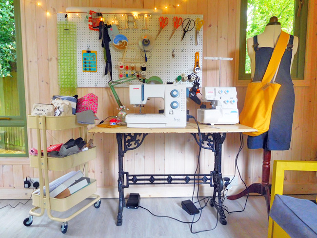 Sewing space tours: Jane's sewing shed