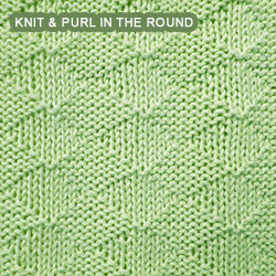 [Knitting in the round] Beautiful and easy knit textured stitch. Simply knit and purl stitches