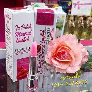 qu puteh mineral lipstick stemcell bibir segar pinkish qu puteh mineral lipstick stemcell bibir segar pinkish