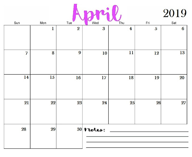 free april 2019 calendar printable free april 2019 calendar template