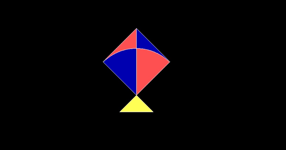 CODING BCA.: C Program for Drawing a Kite and Color it