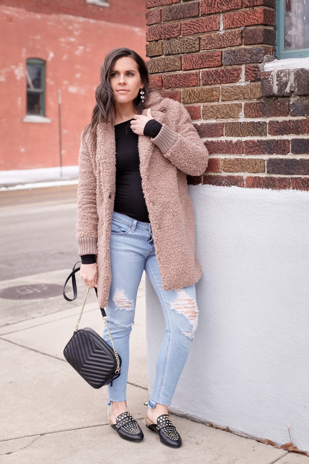 How To Style The Teddy Bear Coat Styling the teddy coat with a bodysuit