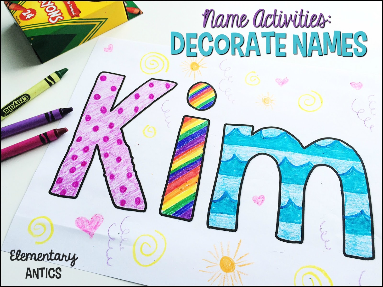 Elementary Antics: Name Activities for Back to School