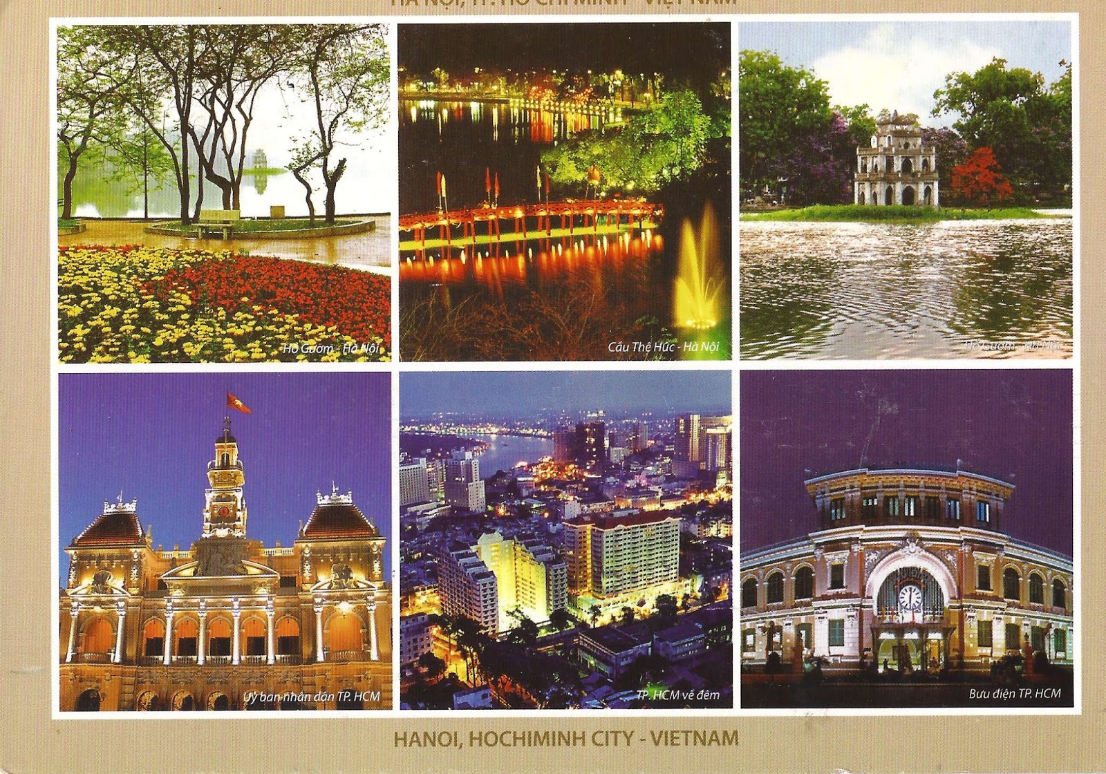 A Journey of Postcards Two largest cities of Vietnam Hanoi and Ho Chi Minh City