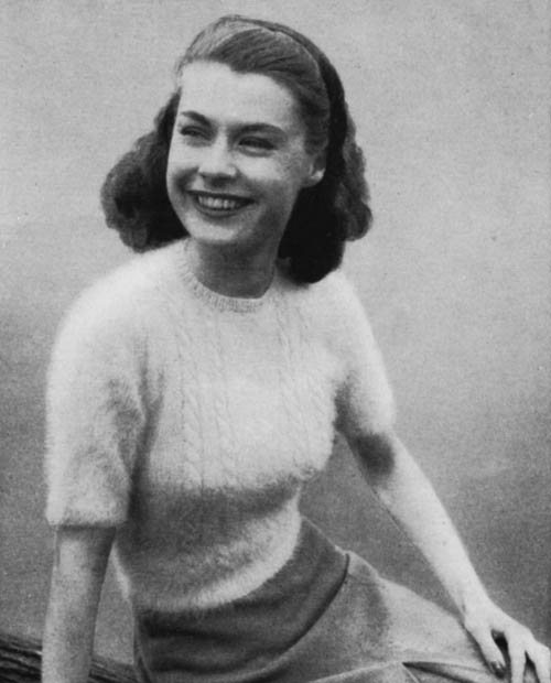 The Vintage Pattern Files: 1940s Free Knitting Pattern - Teenagers Angora Cable Sweater The Vintage Pattern Files: 1940s Free Knitting Pattern - Teenagers Angora Cable Sweater