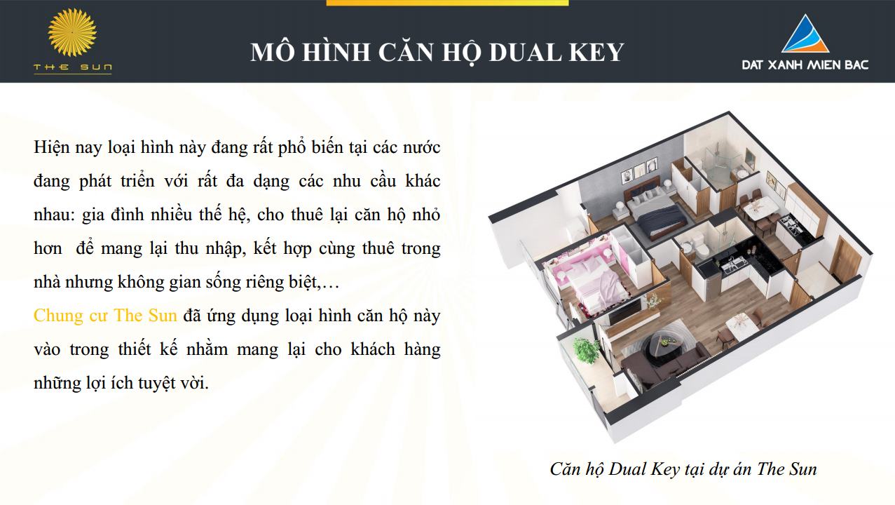 mô hình căn hộ dual key