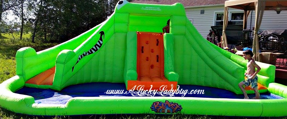 a ladybug on the go blast zone crocodile isle inflatable water park