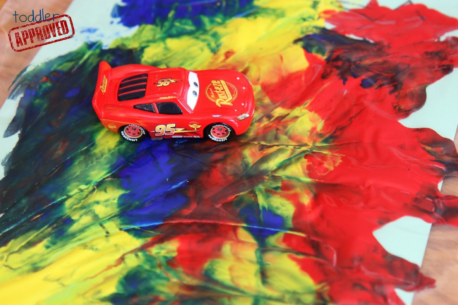 Toddler Approved! Mess Free Car Painting {Classic Kids Activities}