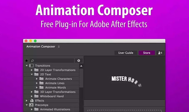 Animation Composer للافترافكت Animation Composer للافترافكت