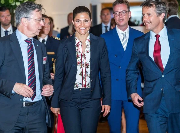 Crown Prince Frederik of Denmark and Crown Princess Victoria of Sweden visited the Strindberg Salen catering area at the Berzelii Park