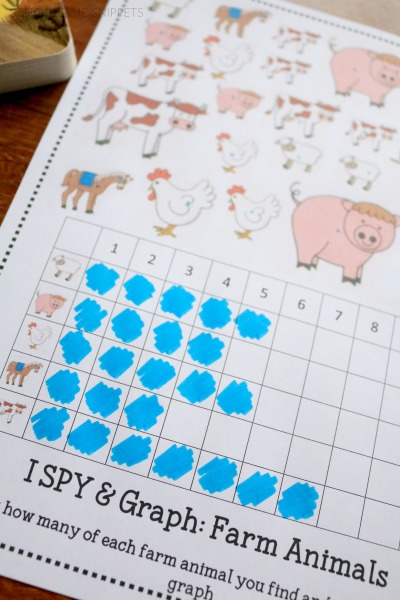 count graph farm animals activity school time snippets animals on graph paper