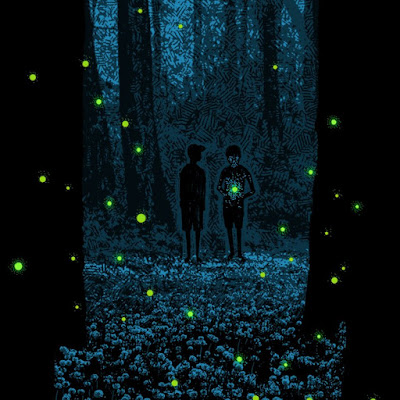 Dandelion Wine Glow in the Dark Screen Print by Dan McCarthy