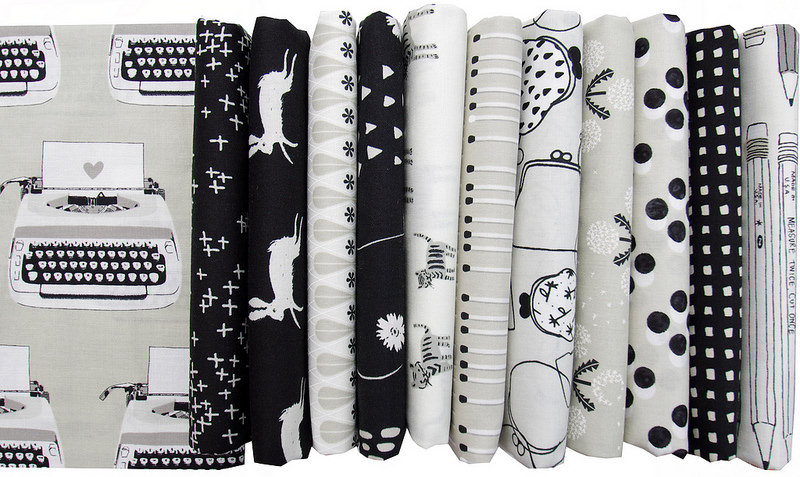 red pepper quilts sunday stash 280 black and white by cotton steel