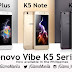 Lenovo Vibe K5 Series smartphone, now available