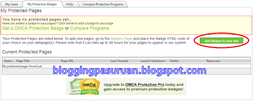 Cara Mendaftarkan Blog ke DMCA Protection 