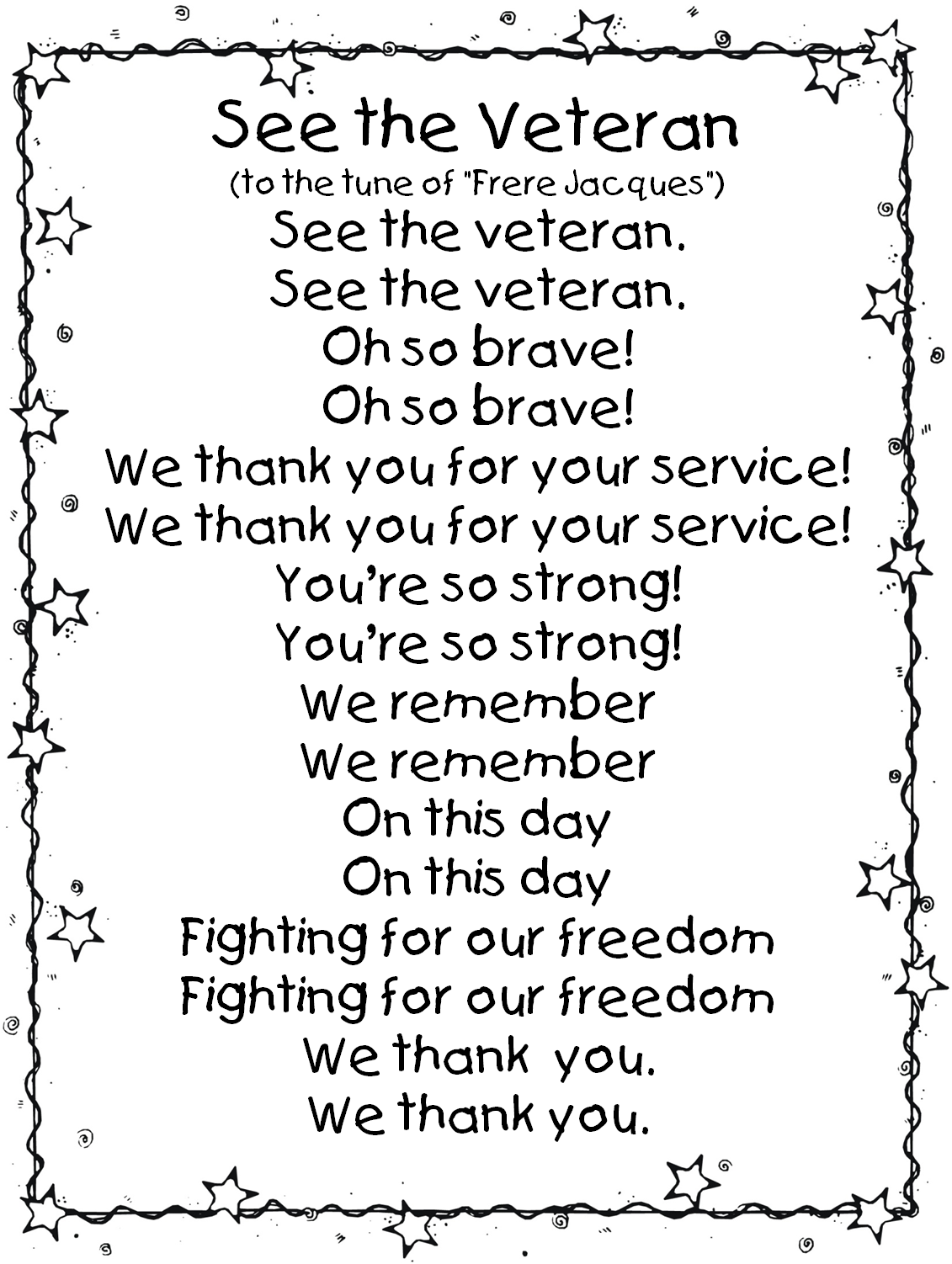 Free Printable Veterans Day Poems - Printable World Holiday