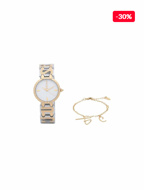 Set femei ceas si bratara Just Cavalli Logo JC1L056M0045SET reducere