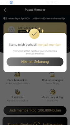 Berhasi jadi member di aplikasi news cat Berhasi jadi member di aplikasi news cat