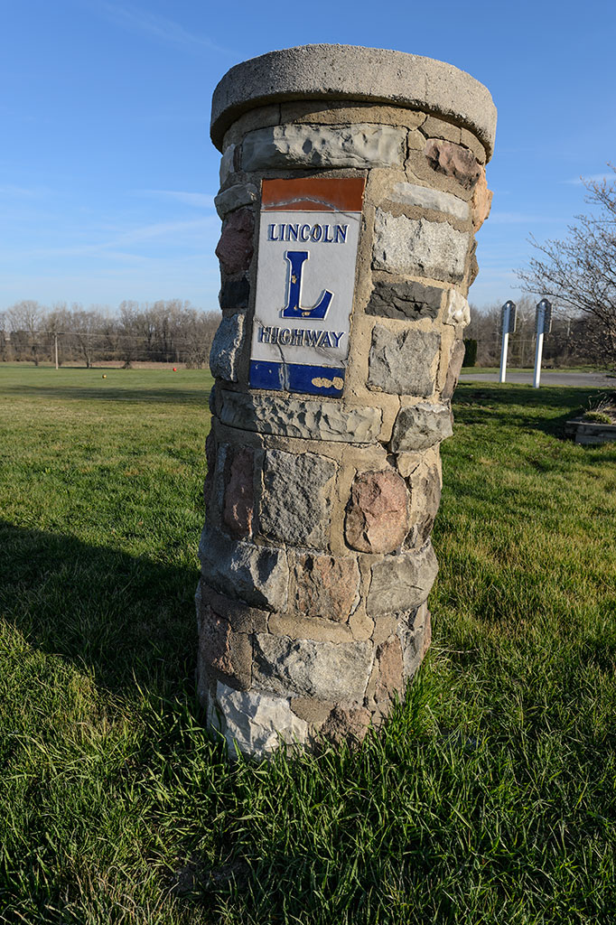 Lincoln Highway stone pillar near Bucyrus, OH