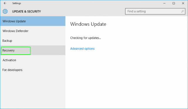 Cara mudah Reset Windows 10 cara recovery Windows 10
