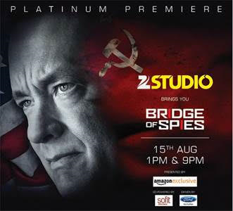Zee Studio invites you to the Platinum Premiere of the year. Within less than a year of its theatrical release over the globe, the channel airs OSCAR® nominated real life thriller ‘Bridge of Spies’ Zee Studio invites you to the Platinum Premiere of the year. Within less than a year of its theatrical release over the globe, the channel airs OSCAR® nominated real life thriller ‘Bridge of Spies’