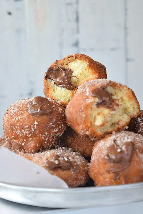 Amazing Nutella Donuts served for Breakfast