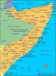 map of Somalia showing major towns