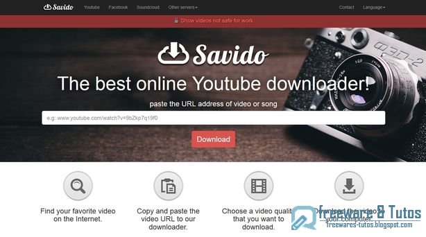 Savido : un nouvel outil en ligne pour télécharger les vidéos de Youtube, Facebook et Cie