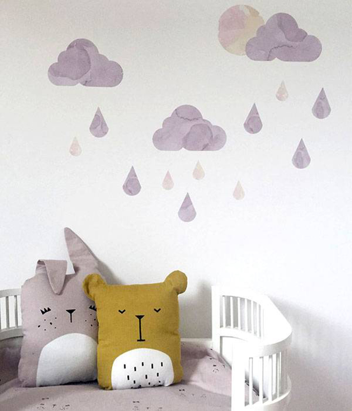 Clouds and Raindrops decoration for children's room - Fabelab & Chispum Clouds and Raindrops decoration for children's room - Fabelab & Chispum