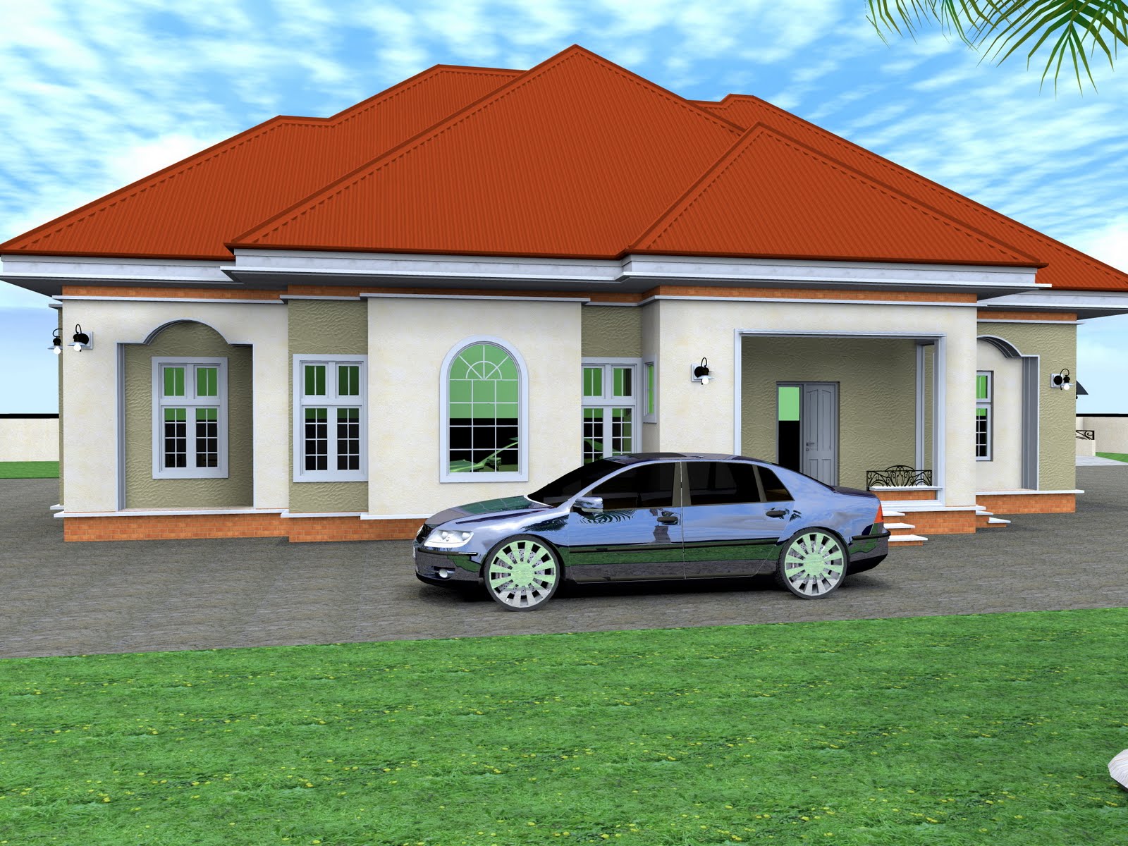 Residential Homes  and Public Designs  3 Bedroom  Bungalow 