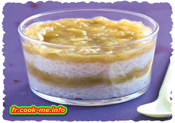 Tapioca au lait de coco et compote de kiwi Tapioca au lait de coco et compote de kiwi